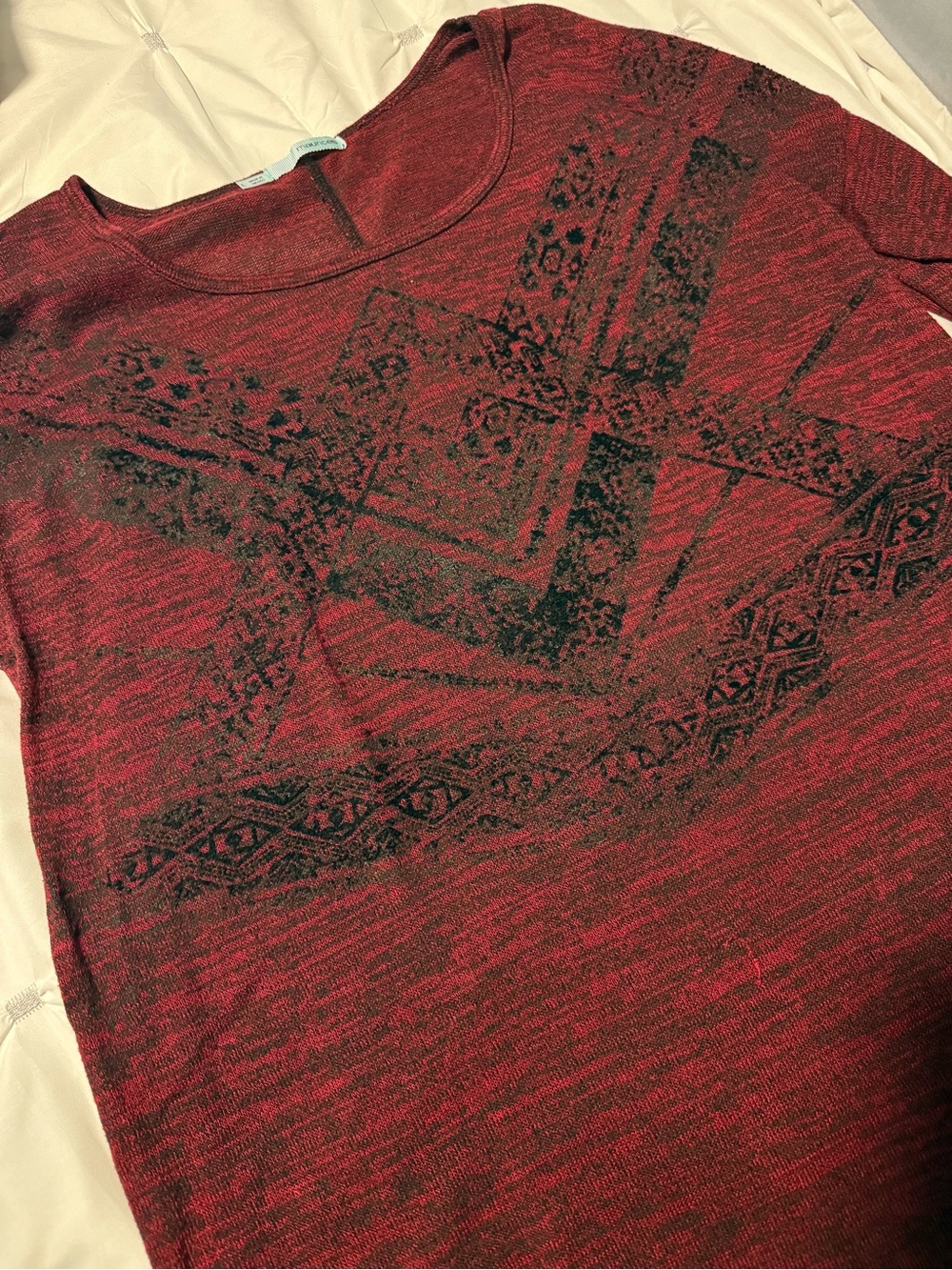 Maurices Burgundy Red Heathered Knit Top